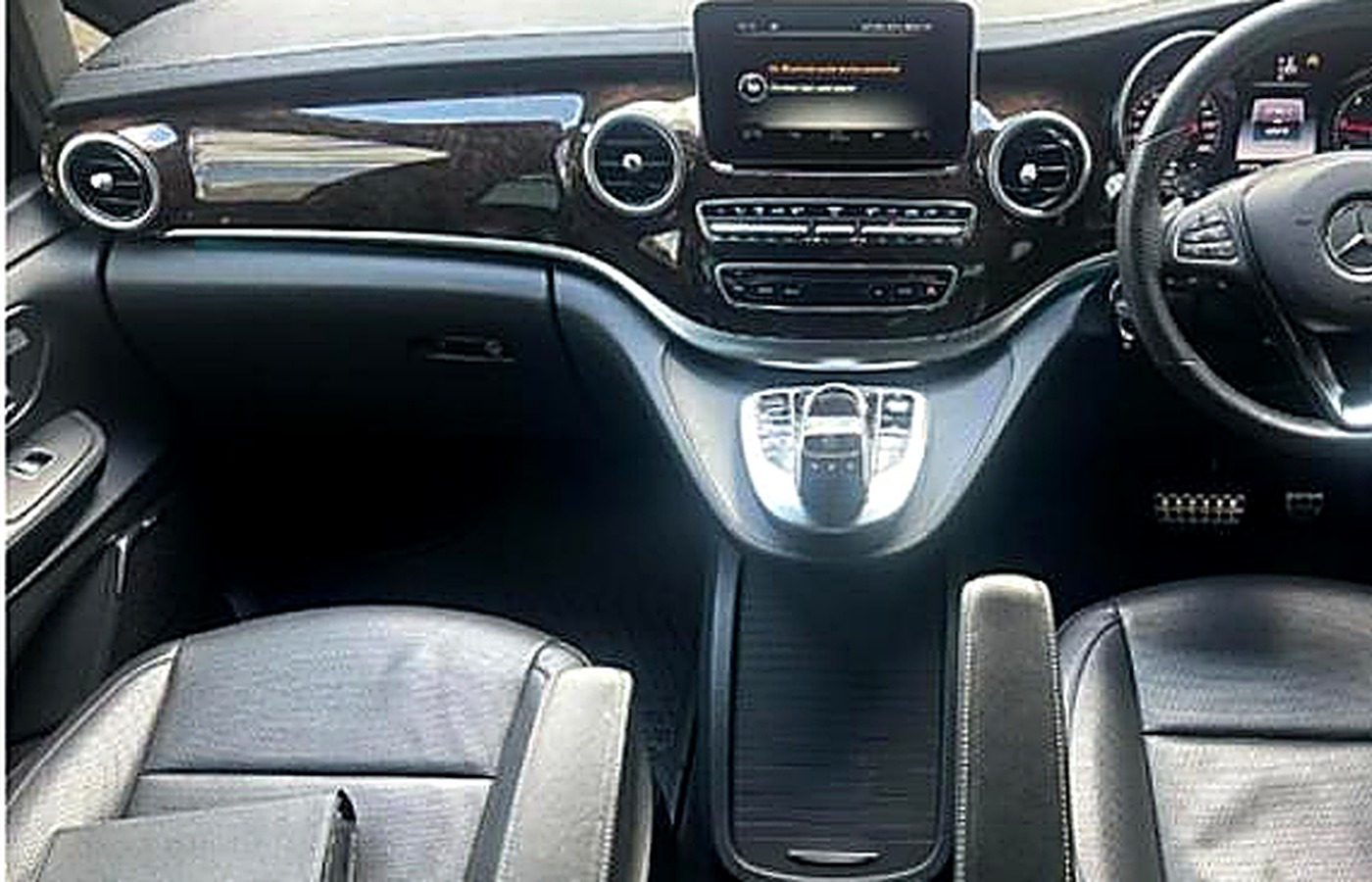 Luxury van leather interior and cockpit